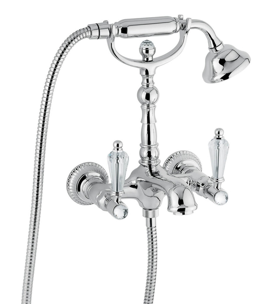 Wall-mounted bath mixer Emmevi The One Atena 98011, chrome, with clear crystal Wall-mounted bath mixer Emmevi The One Atena 98011 – 2