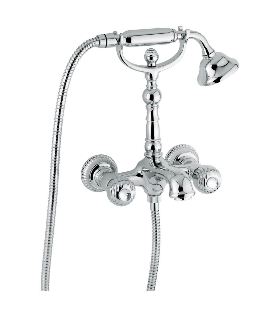 Wall-mounted bath mixer Emmevi The One Cloe 98011, chrome, with clear crystal Wall-mounted bath mixer Emmevi The One Cloe 98011 – 2