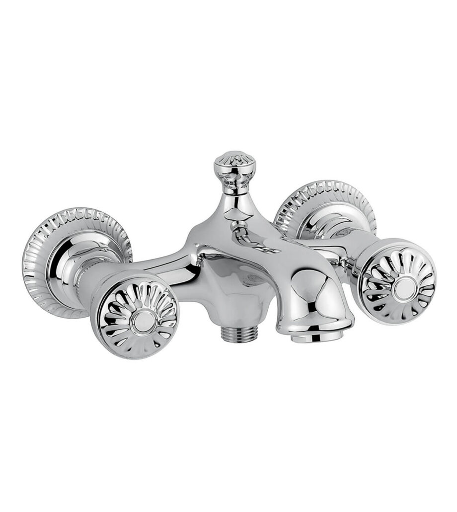 Wall-mounted bath mixer Emmevi The One Leda 98001, chrome, without crystal, mixer only Wall-mounted bath mixer Emmevi The One Leda 98001