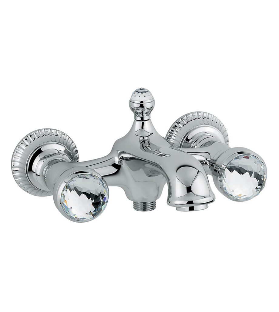 Wall-mounted bath mixer Emmevi The One Leda 98001, chrome, with clear crystal, mixer only Wall-mounted bath mixer Emmevi The One Leda 98001 – 3