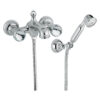 Wall-mounted bath mixer Emmevi The One Leda 98001, chrome, with clear crystal, mixer + shower set Wall-mounted bath mixer Emmevi The One Leda 98001 – 4
