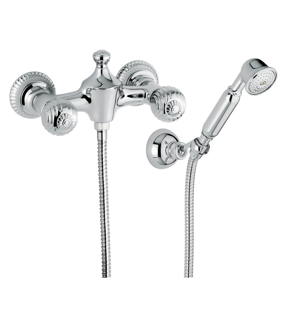 Wall-mounted shower mixer Emmevi The One Cloe 98002, chrome, without crystal, mixer + shower set Wall-mounted shower mixer Emmevi The One Cloe 98002 – 2