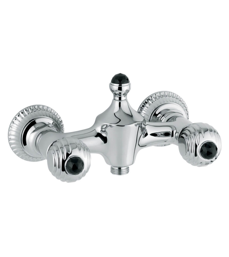 Wall-mounted shower mixer Emmevi The One Cloe 98002, chrome, with black crystal, mixer only Wall-mounted shower mixer Emmevi The One Cloe 98002 – 5
