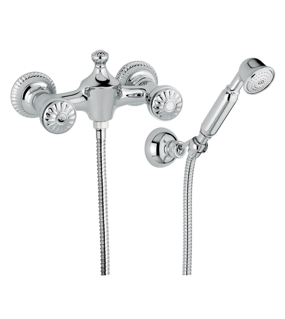 Wall-mounted shower mixer Emmevi The One Leda 98002, chrome, without crystal, mixer + shower set Wall-mounted shower mixer Emmevi The One Leda 98002 – 2