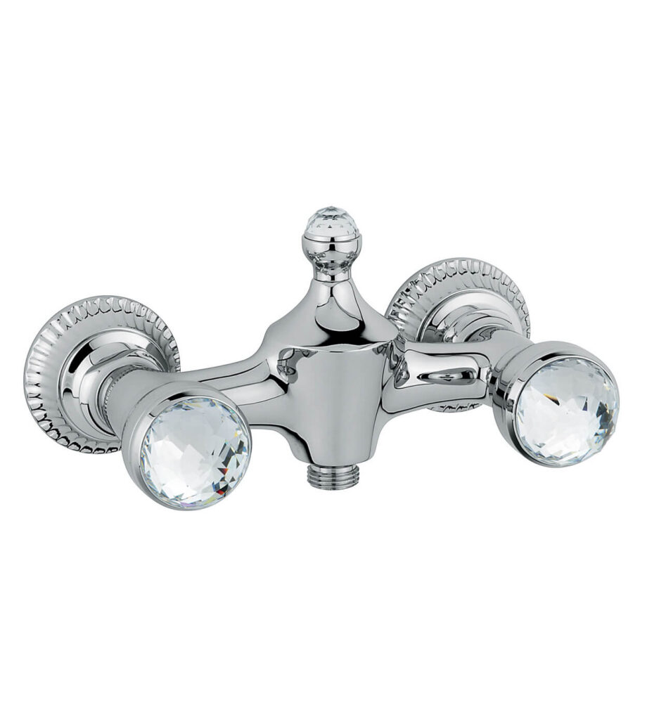 Wall-mounted shower mixer Emmevi The One Leda 98002, chrome, with clear crystal, mixer only Wall-mounted shower mixer Emmevi The One Leda 98002 – 3