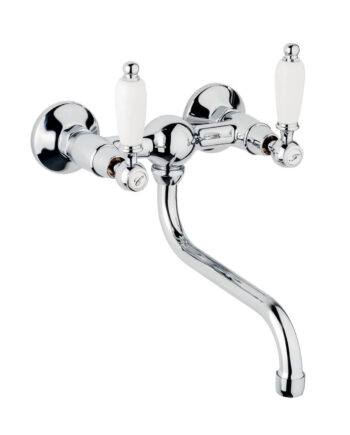 Wall-mounted two-handle kitchen mixer Emmevi Decò Ceramic 121005S