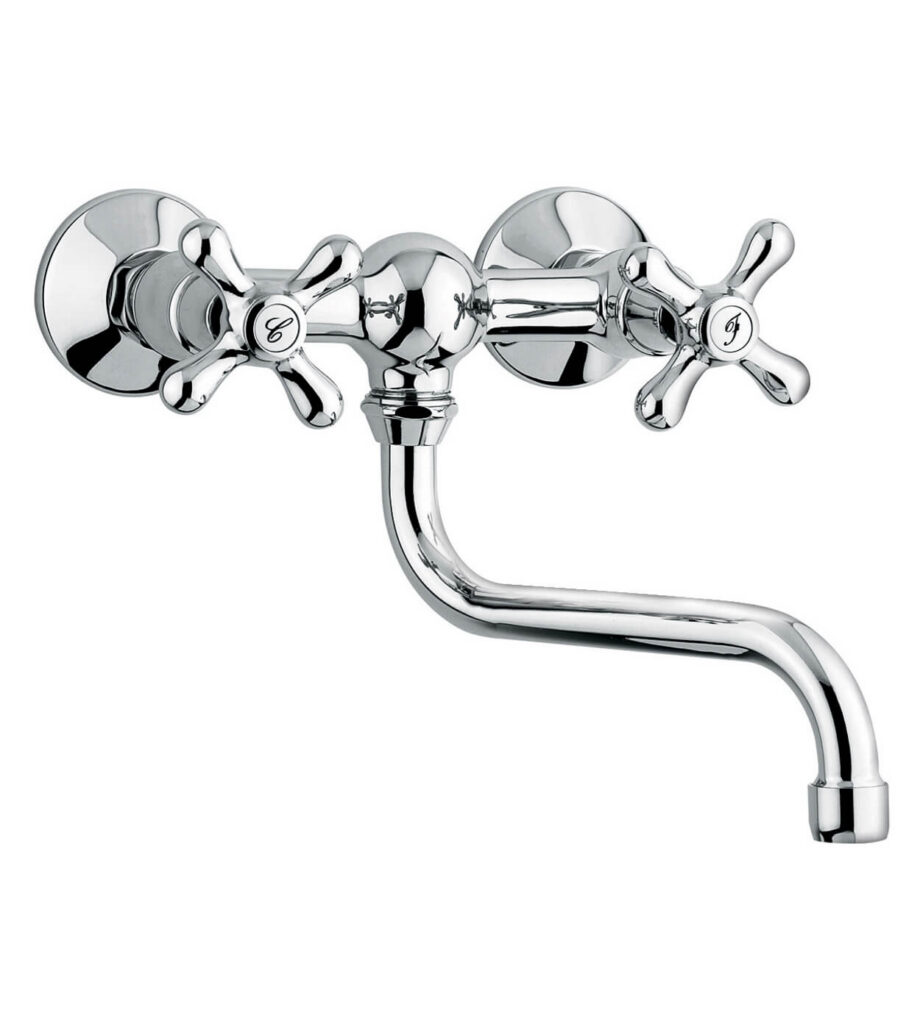 Wall-mounted two-handle kitchen mixer Emmevi Decò Classic 12005S, chrome Wall-mounted two-handle kitchen mixer Emmevi Decò Classic 12005S