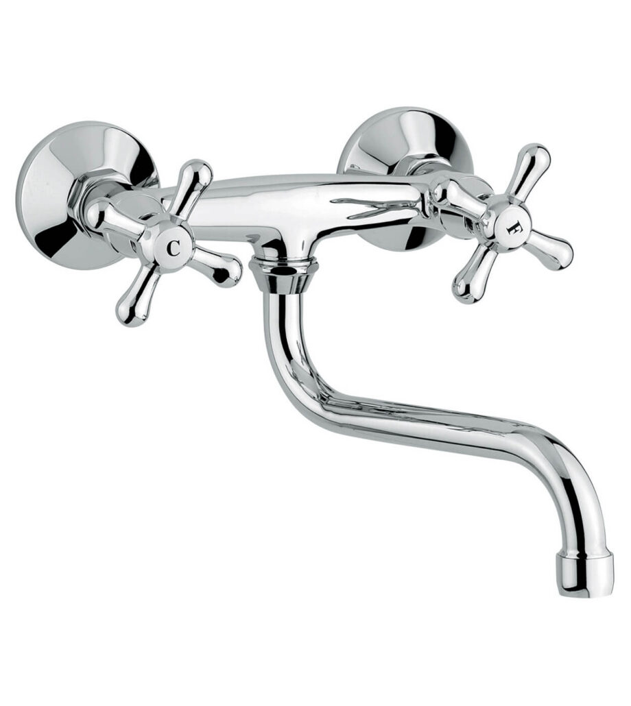 Wall-mounted two-handle kitchen mixer Emmevi Stella 17005S, chrome Wall-mounted two-handle kitchen mixer Emmevi Stella 17005S