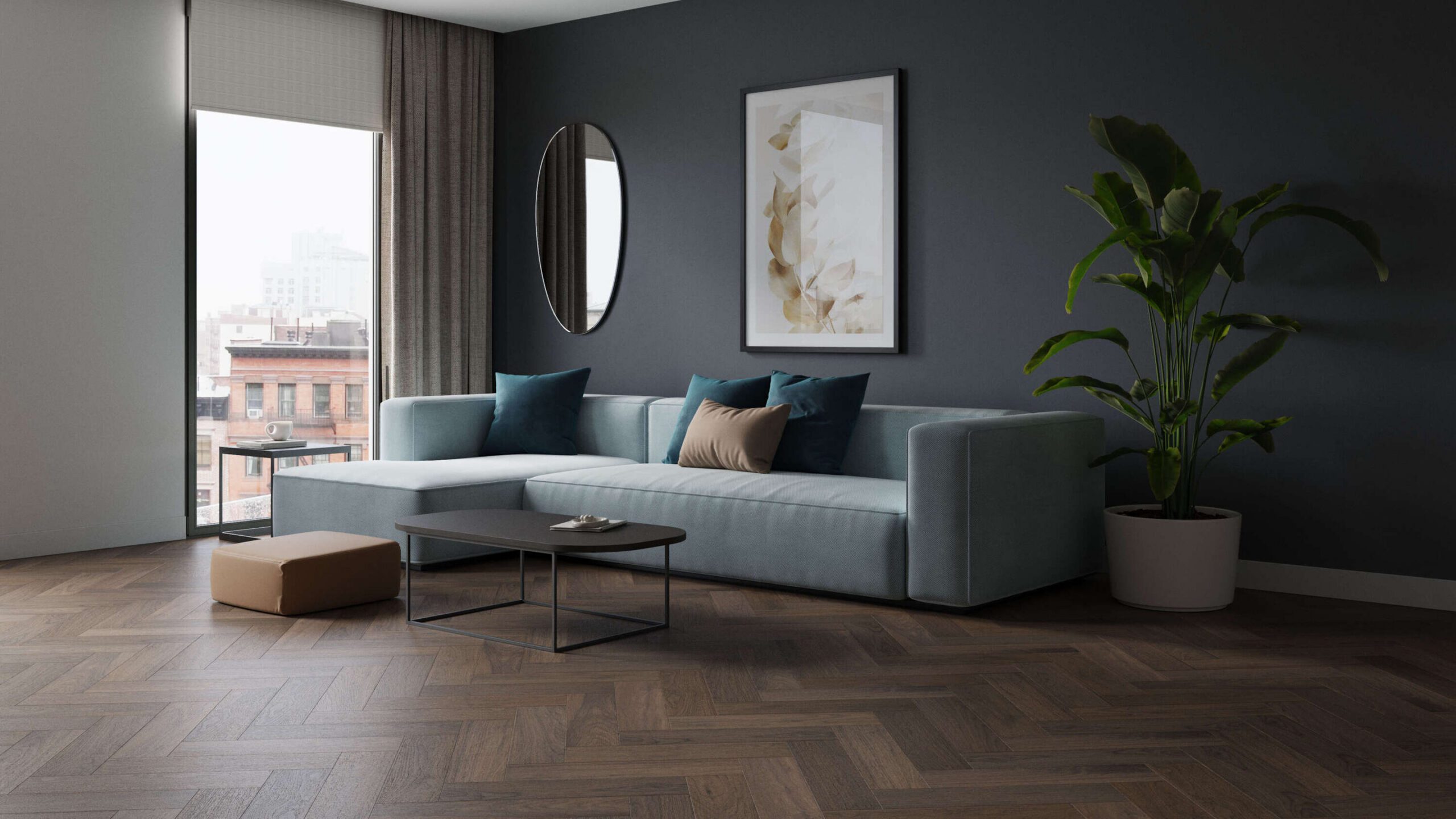 Walnut Herringbone Parquet Esta AB extra matt lacquered – 2