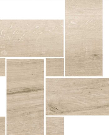 Wood effect porcelain mosaic tile Tau Eternal Haya Legno, 22x22 cm, beech
